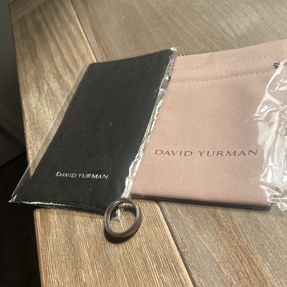 David Yurman Beveled Wedding Band Ring Grey Titanium 6mm Size 10 - Picture 9 of 11